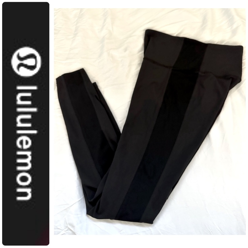 •LULULEMON/ Ribbed Black Leggings/6•